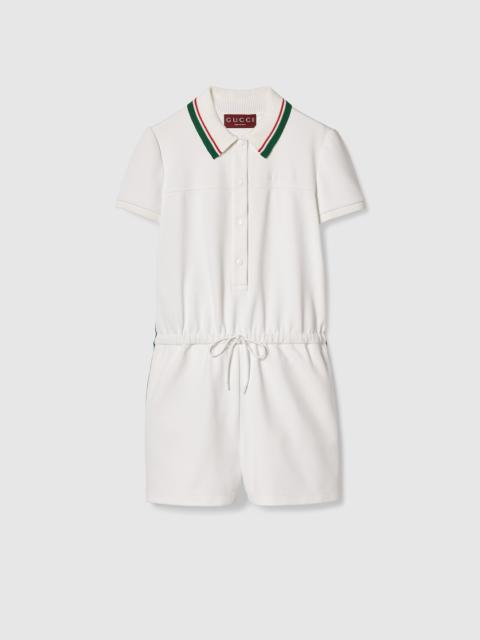 GUCCI Jersey drill jumpsuit with Web