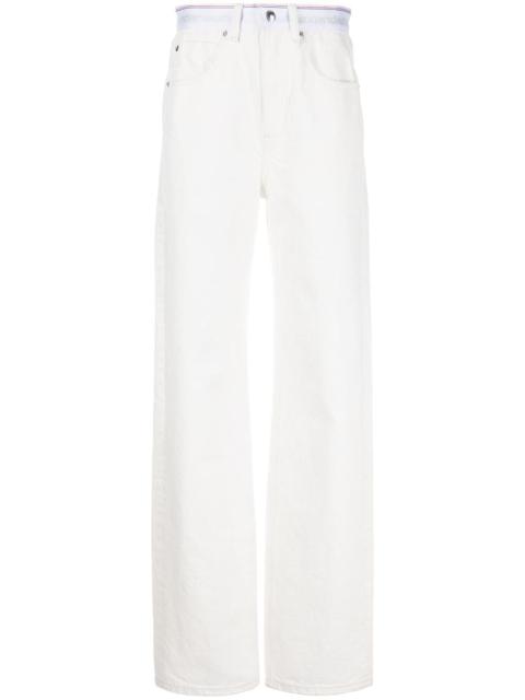 Alexander Wang low-waist logo-waistband denim jeans