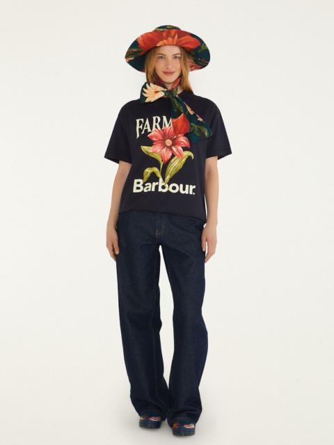 Barbour Wild Flower Navy Blue T-Shirt