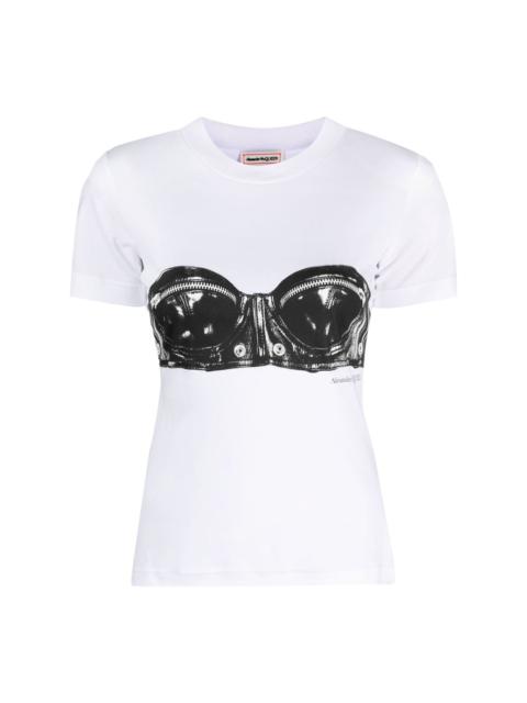 Alexander McQueen bra-print T-shirt