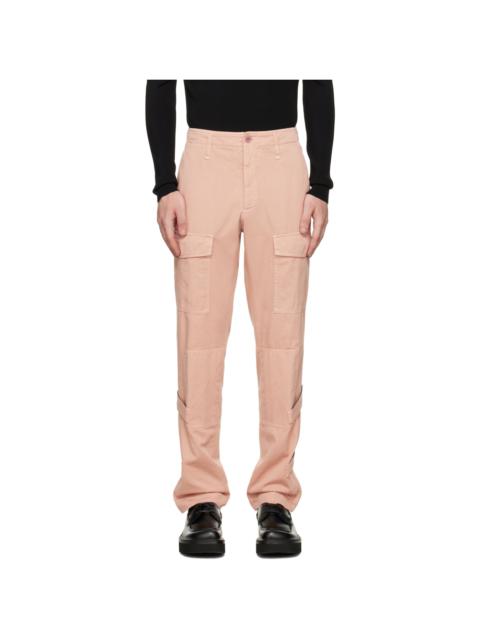 Dries Van Noten Pink Paneled Cargo Pants