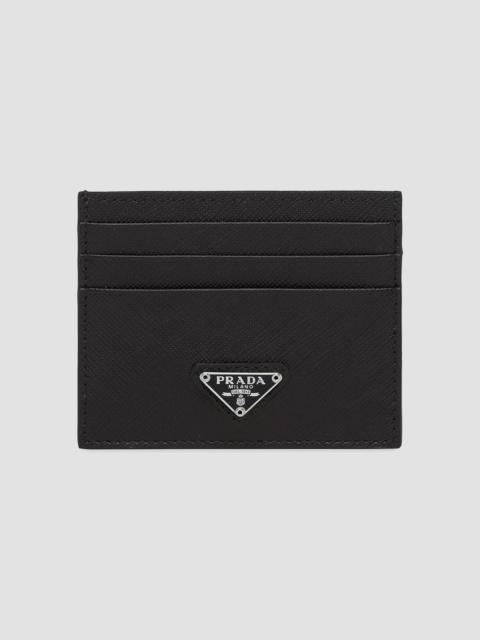 Prada Women's Saffiano Leather Card Holder - Black