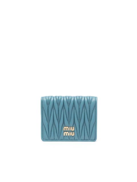 Miu Miu matelassé bi-fold leather wallet