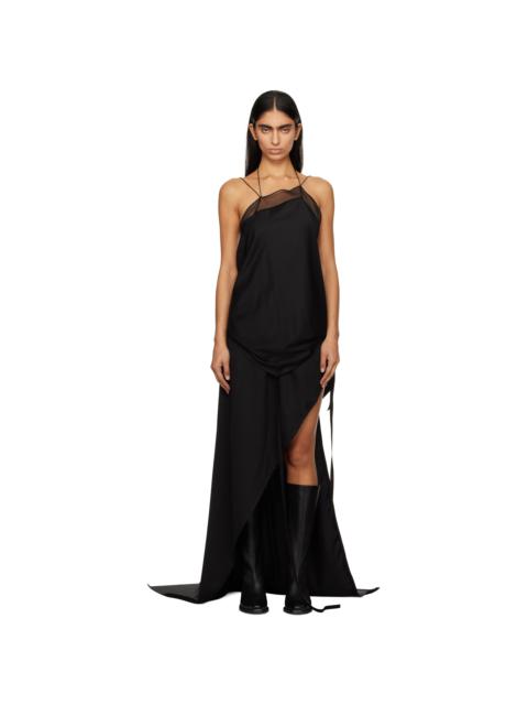 Ann Demeulemeester Black Lief Negligee Maxi Dress