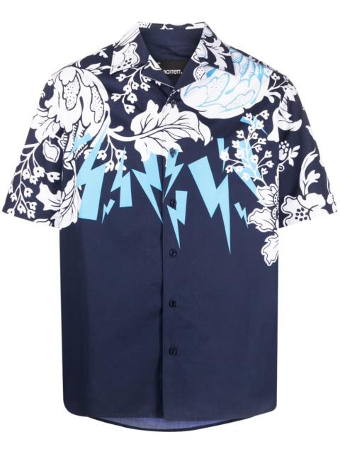Neil Barrett mix-print short-sleeve shirt