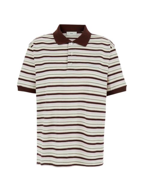 Dunst striped cotton polo shirt