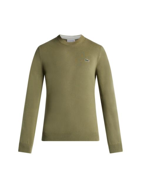 LACOSTE logo-patch cotton jumper