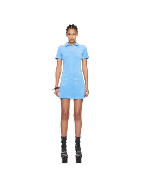 ABRA Blue Spread Collar Minidress