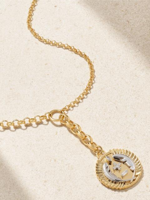 FOUNDRAE Vivacity 18-karat yellow and white gold diamond necklace Gold