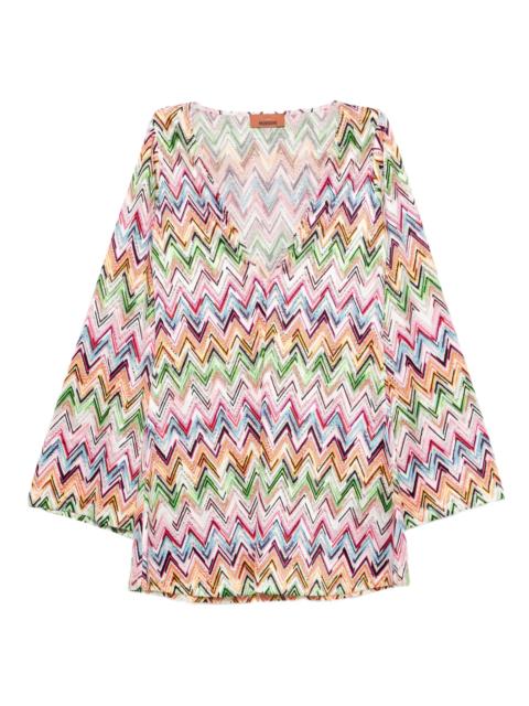 Missoni Missoni V-neck Zig-zag Mini Dress