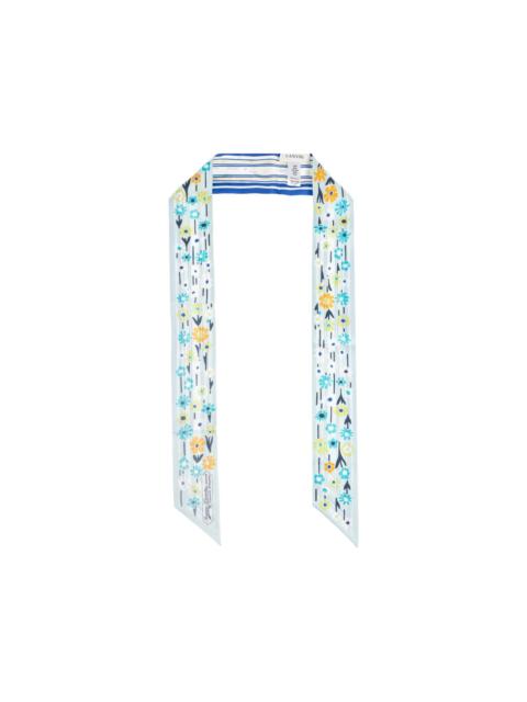 Lanvin floral-print striped scarf
