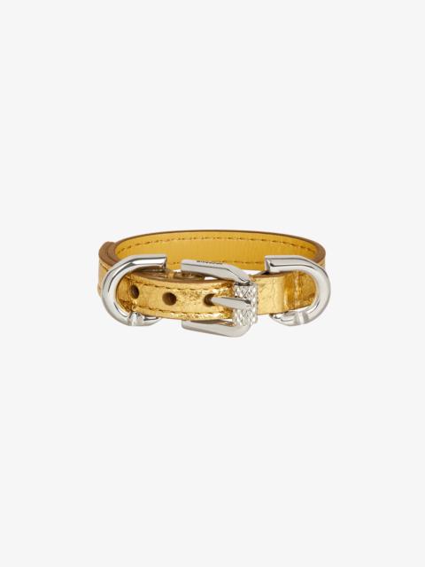 Givenchy VOYOU BRACELET IN LAMINATED LEATHER AND METAL