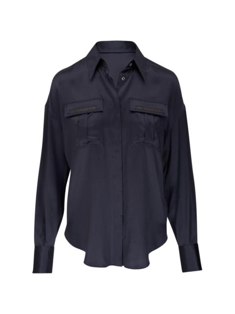 monili-embellished buttoned shirt