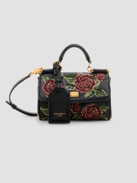 Dolce & Gabbana Women's Sicily Floral Embroidered Top Handle Bag - Multicolor