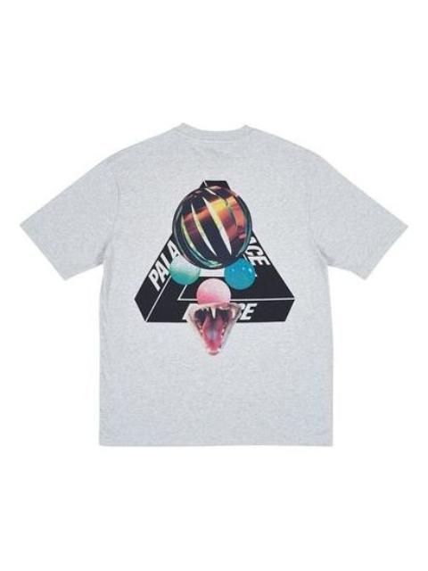 PALACE 채용 정보 Sans Ferg 티셔츠 회색 Marl 유리 뒤 로고 짧은 소매 Unisex 회색 P18SS064
