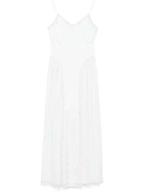 ROTATE satin lace maxi dress