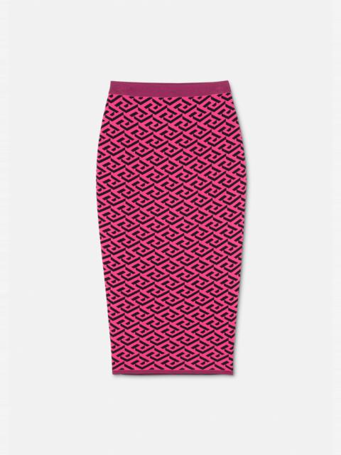 VERSACE La Greca Midi Skirt