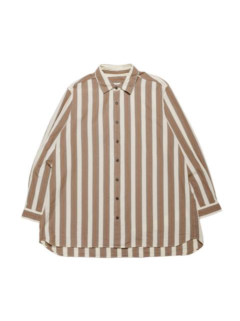 CASEY/CASEY Ikla Shirt Paper Cot Stripe Beige Stripe