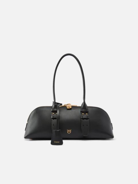 PINKO ESCAPE BAG HORIZONTAL LARGE SHOULDER BAG IN LEATHER