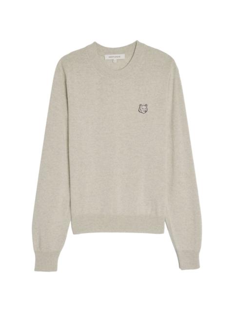 logo-embroidered merino jumper