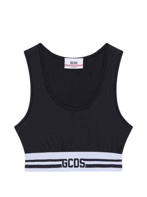 GCDS logo-detail crop top