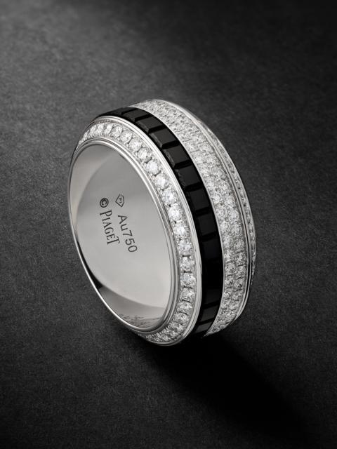 Piaget Possession 18-Karat White Gold, Diamond and Ceramic Ring
