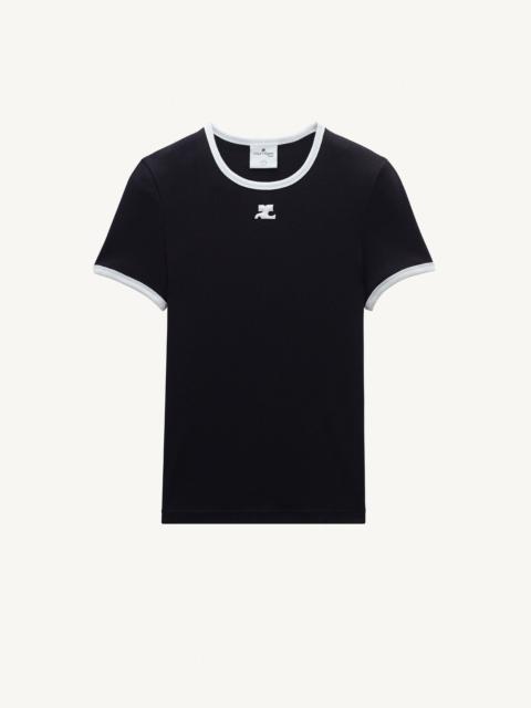 courrèges T-SHIRT BUMPY CONTRAST REEDITION