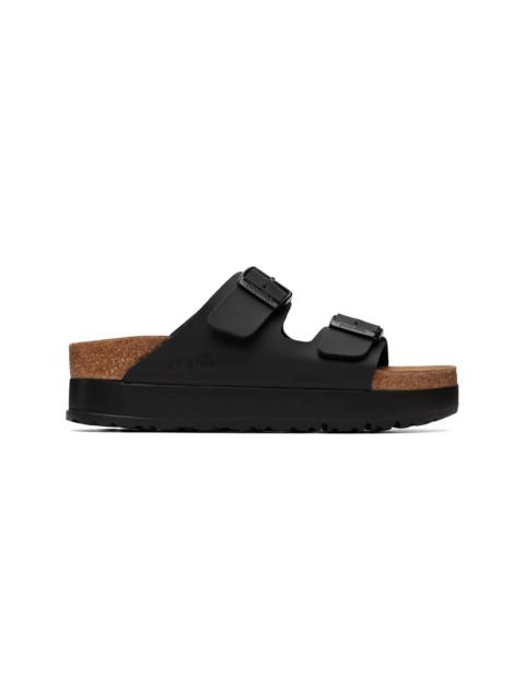 BIRKENSTOCK Black Narrow Arizona Flex Platform Birko-Flor Sandals