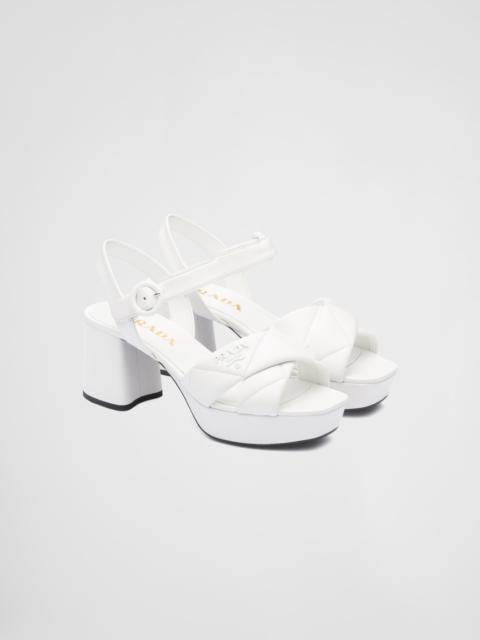 Prada Quilted nappa leather platform sandals