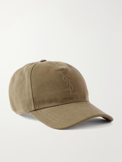 SAINT LAURENT Logo-Debossed Cotton-Twill Baseball Cap