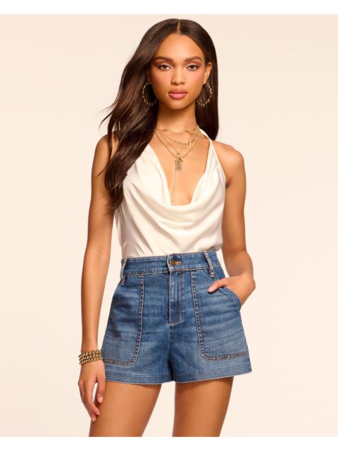RAMY BROOK Hilary High Waisted Denim Mini Short | MEDIUM WASH