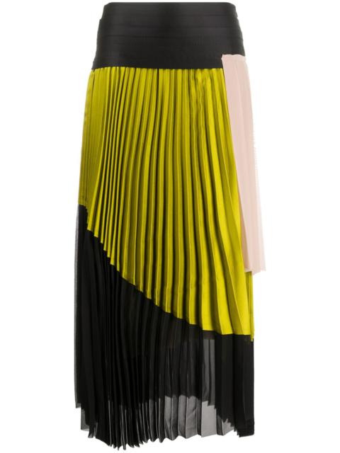 Diesel asymmetric plissé skirt