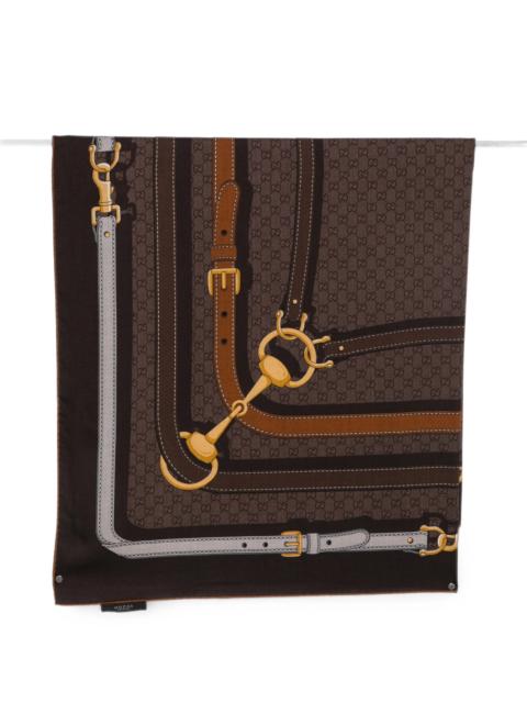GUCCI Gucci GG Supreme Horsebit Scarf