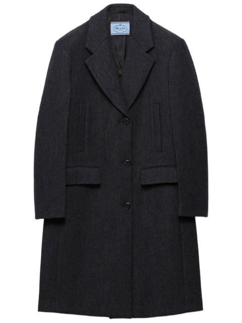 Prada SINGLE-BREASTED DOUBLE WOOL COAT