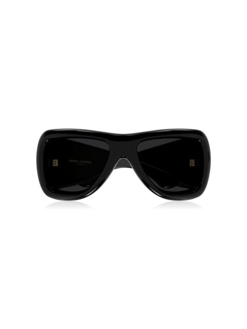 SAINT LAURENT Howl Mask-Frame Acetate Sunglasses black