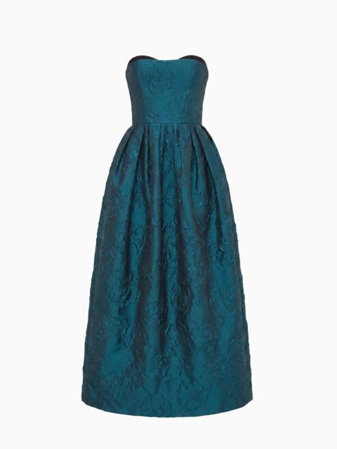 ULLA JOHNSON Katerina Strapless Cloque Dress