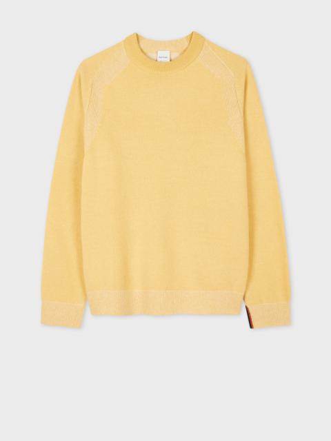 Paul Smith Pale Yellow Lambswool Crew Neck Sweater