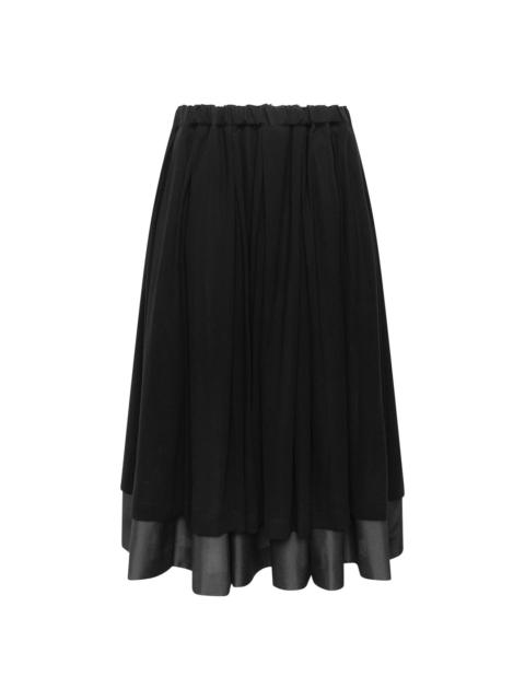 Comme Des Garçons Pleated Drawstring Midi Skirt