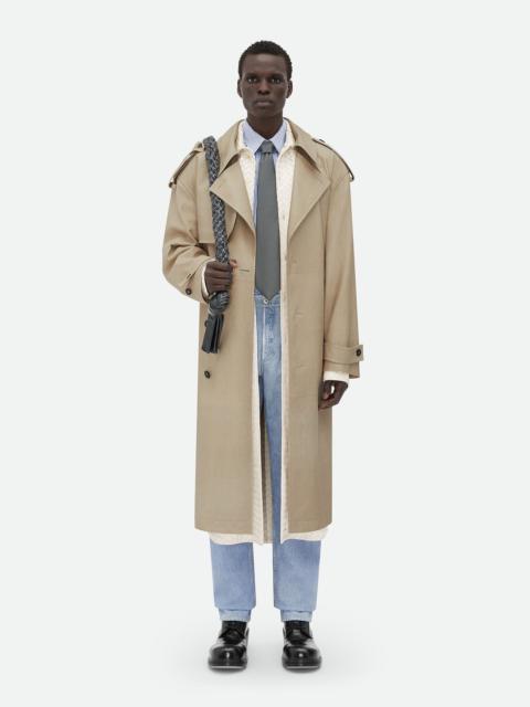 Printed Leather Mouline Twill Trench