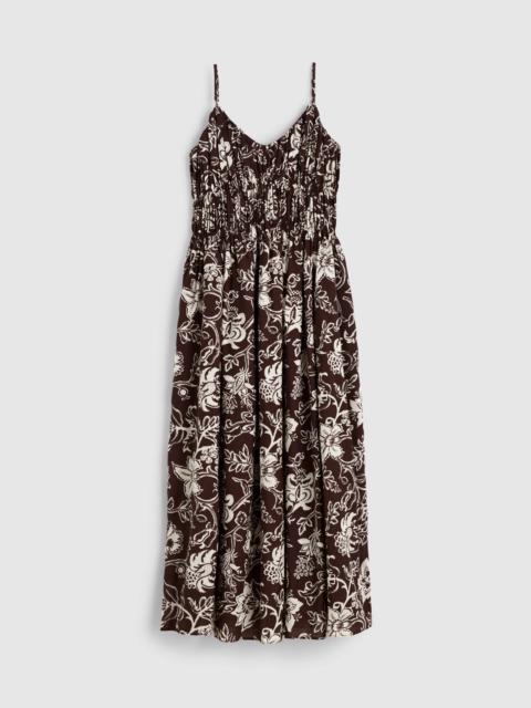 Madewell Ruched V-Neck Sleeveless Maxi Dress