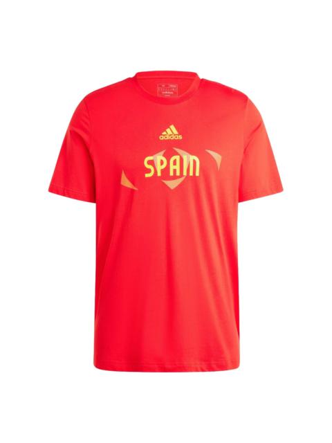 adidas UEFA EURO24 Spain Football T-shirt 'Red' IT9322