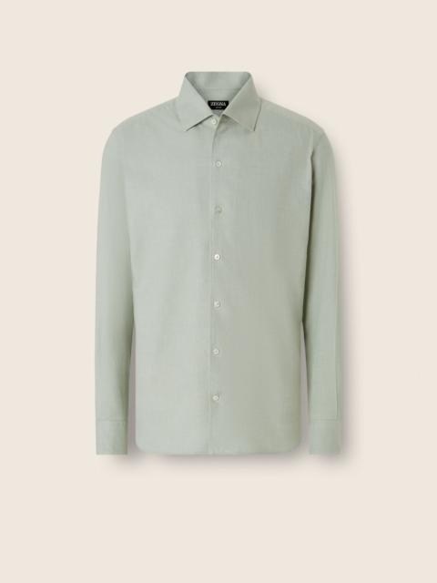 ZEGNA LIGHT GREEN CASHCO SHIRT