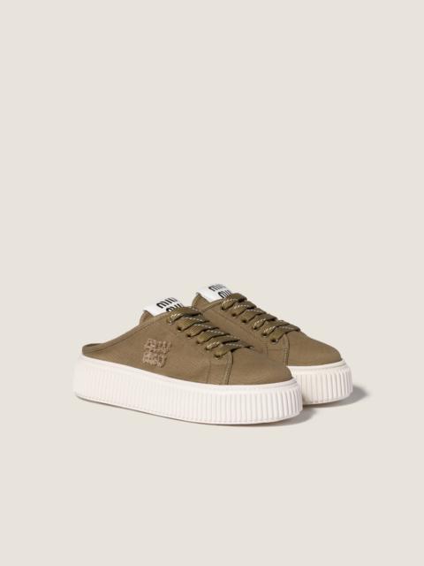 Miu Miu Denim sneaker mules