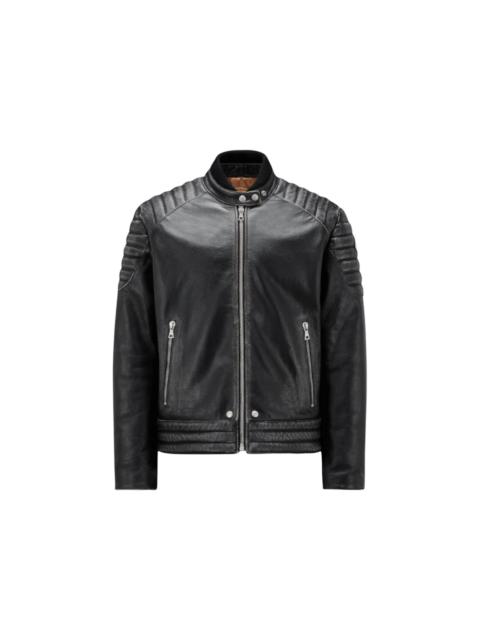 Moncler Moncler x Palm Angels Vicsek Leather Down Jacket Black