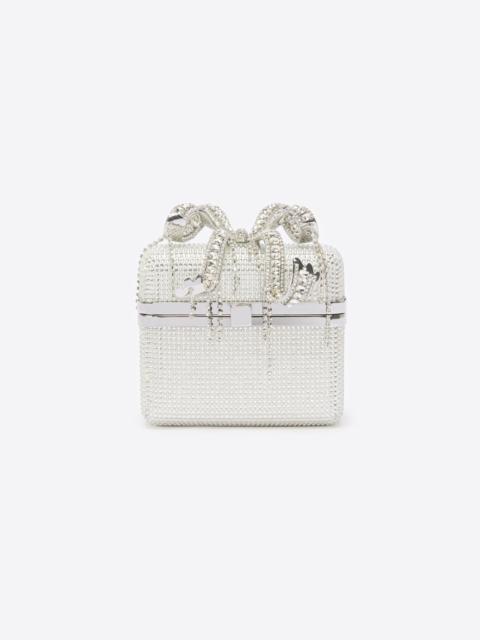 self-portrait Silver Rhinestone Vanity Bag