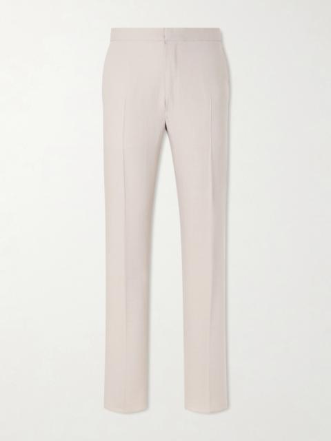 ZEGNA Straight-Leg Linen Trousers