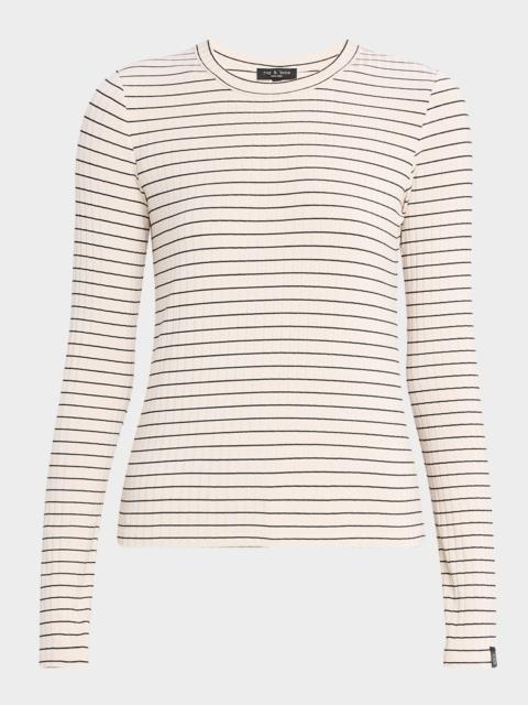 rag & bone Luca Stripe Long-Sleeve Top