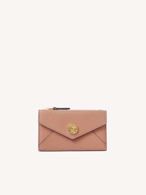 Chloé SMALL ENVELOPE PURSE WITH CARD SLOTS IN GRAINED LEATHER