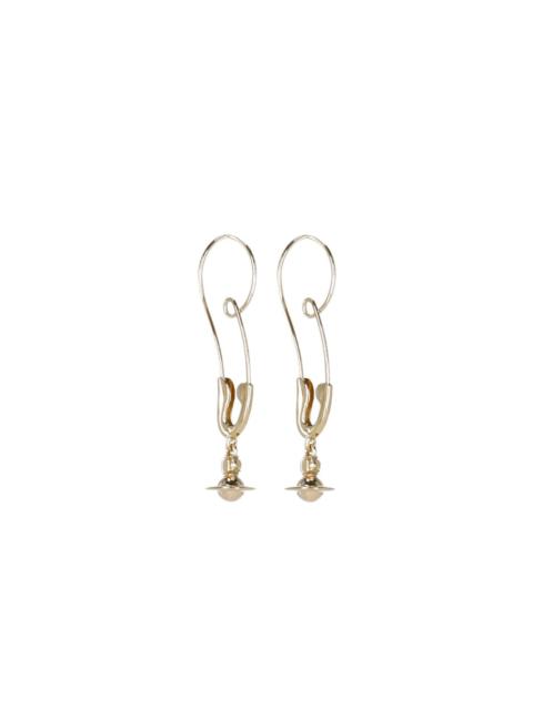 Vivienne Westwood orb safety-pin earrings