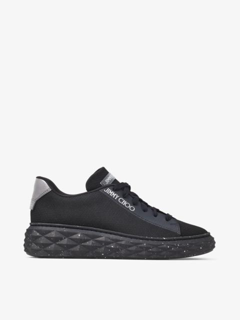 JIMMY CHOO Diamond Light Maxi/f
Black Knit Low-Top Trainers with Platform Sole